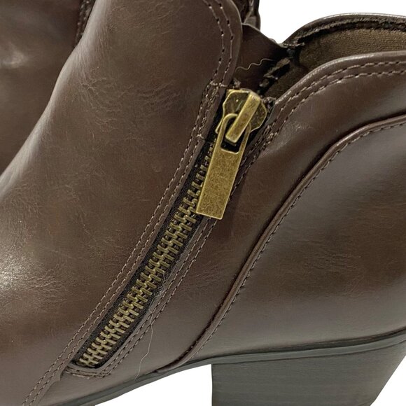 Esprit Women's Timber Faux Leather Round Toe Heel Ankle Boots 6.5 - Picture 4 of 9